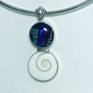 Beautiful Shell and glass Pendant